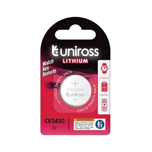 Uniross Lithium-Button Cell CR2450 Battery (1pc) (2)