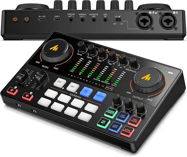 Maono Streaming Audio Mixer Console for Podcasting E2 Gen2
