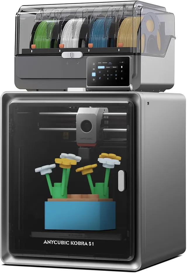 Anycubic 3D Printer Kobra S1 Max Combo Multicolor With Ace 2 Pro (Filament Box with Drying Capability)
