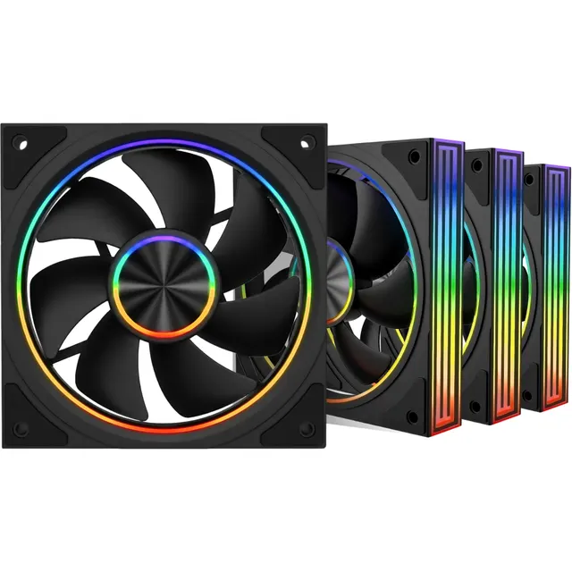 Armaggeddon Gaming Cooling Fan Set 4pcs ARGB KIT 8000 PWM 120-V ARGB Black Forward