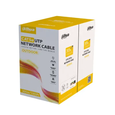 Dahua CAT5e OFC Cable 305m 0.50mm Outdoor Black PFM920-5EU