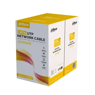 Dahua CAT6 OFC Cable 305m 0.53mm Black Outdoor PFM920-6UN