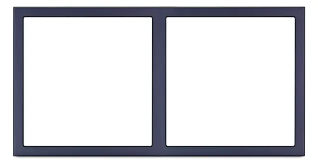 HDL Panel Frame 2 Gang Ash Grey
