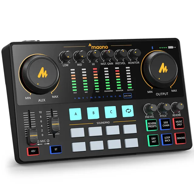 Maono AME2 Advanced Streaming Audio Mixer Console