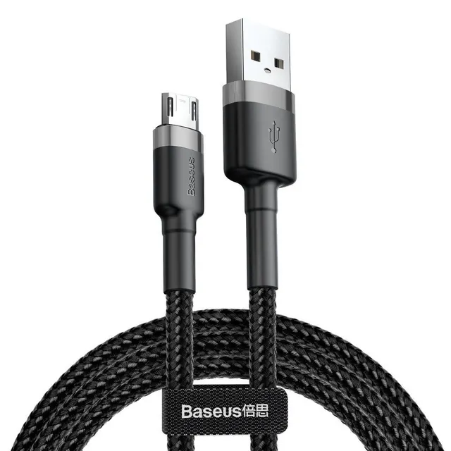 Baseus Cafule Braided MicroUSB Cable 2.4A 1.0 m Gray