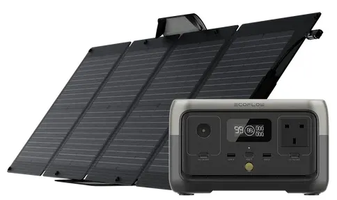 EcoFlow PS RIVER 2 UK Portable Power Station 256WH & SPP Solar Panel Portable 60W Combo