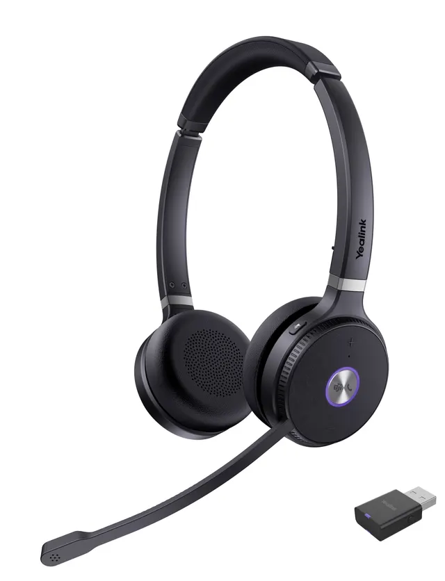 Yealink Headset Wireless DECT with Dongle WH62 Dual Portable Teams 150m