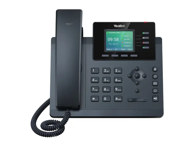 Yealink IP Phone Desktop PoE 2.4'' Gigabit, Color Screen, USB & Wi-Fi T34W without Power Supply
