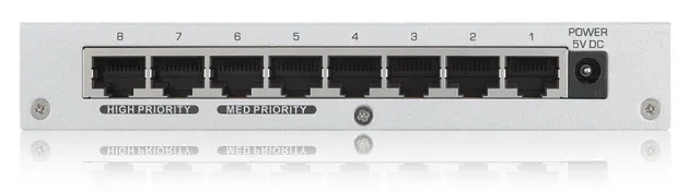 Zyxel 8-Port Gigabit Ethernet Switch with QoS Metal UK Plug GS-108BV3