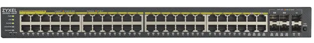 Zyxel Switch PoE Gigabit Managed Cloud 48PoE + 4RJ45/SFP Combo +2SFP 375W GS192048HPV2