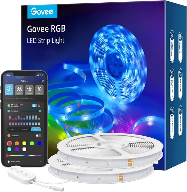 Govee RGB Smart Wi-Fi + Bluetooth LED Strip Lights 10m (Energy Class A) H6110
