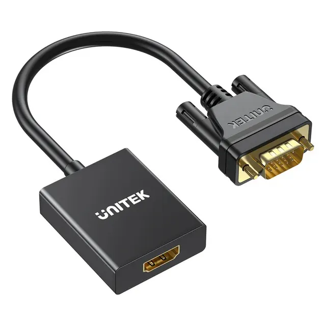 Unitek Converter VGA to HDMI Adapter w/Audio & Power Port
