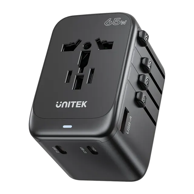 Unitek Universal Travel Wall Charger 65W 3xUSB-C+USB-A P1122ABK