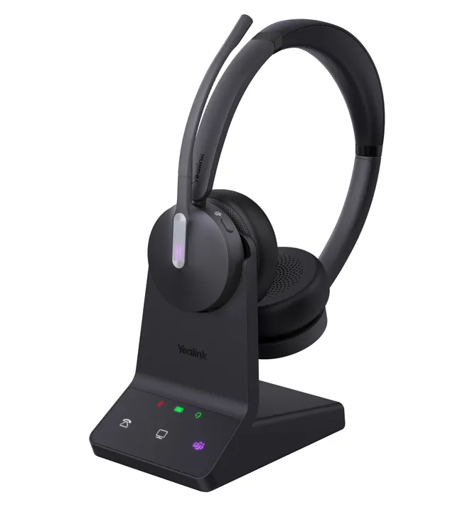 Yealink Headset Wireless Dual-Mode DECT/Bluetooth 3-Mic NC with Basestation WH64 Dual Teams