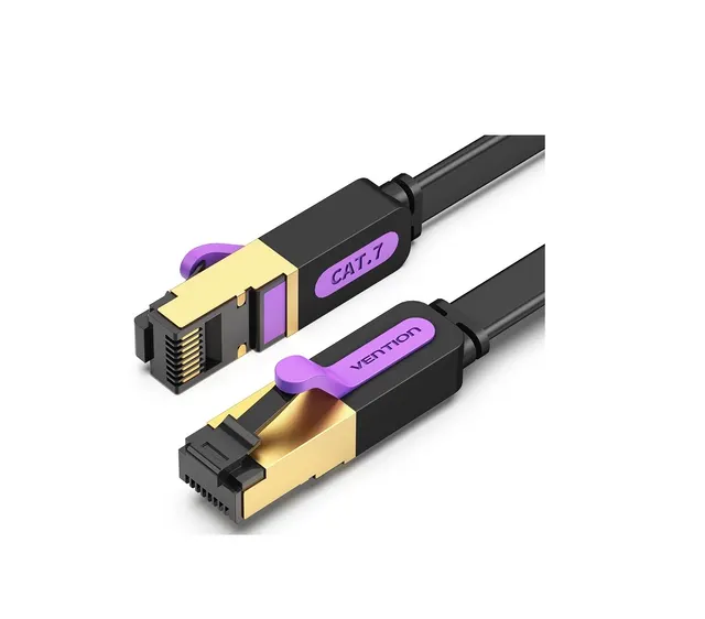 Vention NETWORK Cable CAT7 Flat 20.0m Black ICABQ