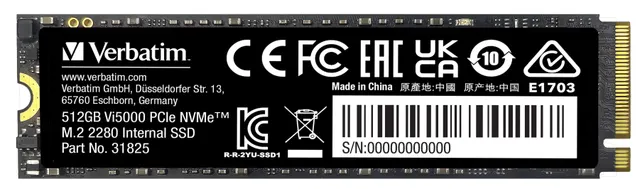 Verbatim SSD NVME M2 Gen4 512GB VI5000