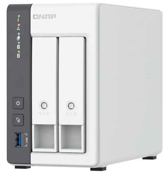 QNAP NAS 2-Bay Tower ARM Quad-Core, 4GB RAM, 2.5GbE & USB One-Touch Copy Button TS-216G