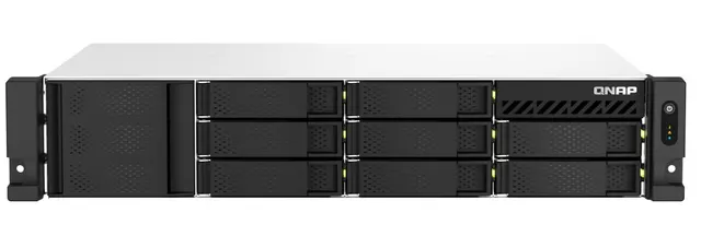 QNAP NAS 8-Bay Rackmount Short-Depth Intel Quad-Core, 8GB RAM, PCIe Slot, Dual 2.5GbE, HDMI & SSD Caching TS-864eU-8G