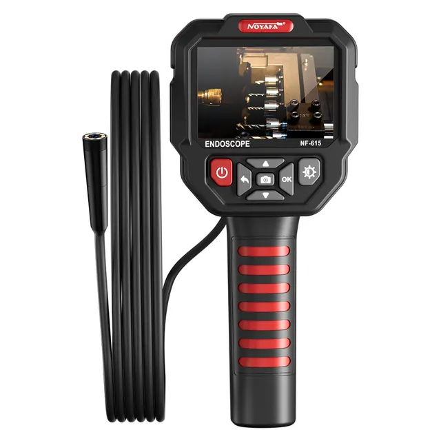 Noyafa Endoscope Camera with 3.5-inch IPS Screen, 1080P Resolution, IP67 Waterproof Lens & 5m Flexible Cable NF-615
