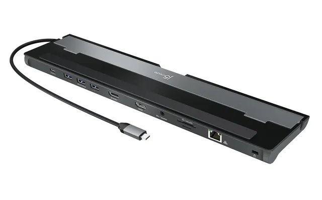 j5create Docking Station USB-C 10-in-1 Dual Display 2K-4K HDMI/RJ45/USB/SD/Audio/PD JCD542