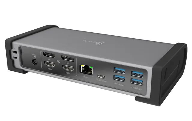 j5create Thunderbolt 4 Docking Station 15-in-1 Supports 4 x 4K Displays 10Gbps with 135W PSU JTD568