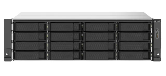 QNAP NAS 16-Bay Rackmount AMD Ryzen Quad-Core, 16GB RAM, Redundant PSU, Dual PCIe Slots & Dual 2.5GbE Ports TS-1673AU-RP-16G