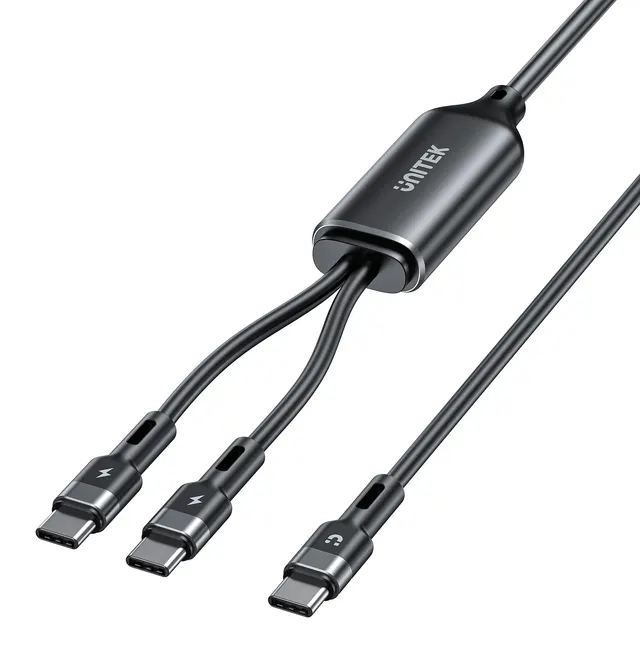 Unitek USB-C Cable PD100W 2-in-1 Dual Charging C14146ABK01-1.8M