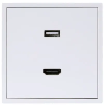 HDL Panel TILE SERIES Ivory White 1xUSB-A 1xHDMI