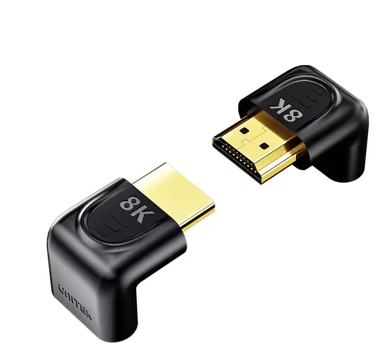 Unitek HDMI Adaptor 1x90 & 1x270 degrees RA 8K60Hz A1046ABK