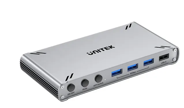 Unitek KVM HDMI Switch USB-C 10Gbps Split-Screen 5-Port Hub D1118A