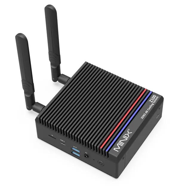 MINIX Mini PC Intel N100 16GB DDR4, 512GB NVMe, 2.5GbE, Dual HDMI, Win11 Pro FanLess Z100 0dB