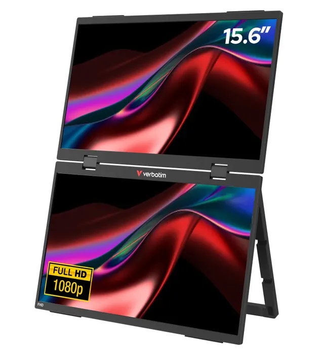 Verbatim Monitor Portable 2 x 15.6'' Full-HD Monitors