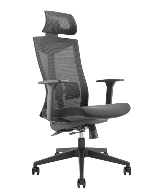 Lumivida Office Chair Ergonomic Mesh Lumbar Support Adjustable Seat/Armrest/Headrest Black CH05-8