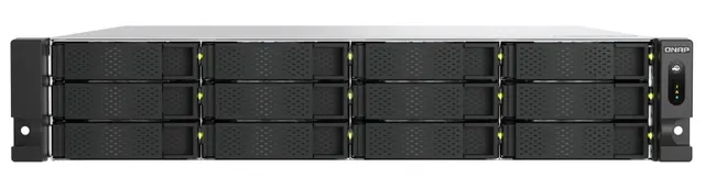 QNAP NAS 12-Bay Rackmount AMD Ryzen Six-Core , 16GB RAM,  Redundant PSU, PCIe & Dual 10GbE Ports TS-h1277AXU-RP-R5