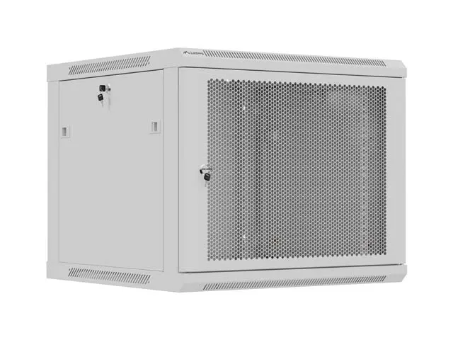 Lanberg Wall Rack 19'' with Perforated Door 9U 60cm Grey FLAT PACKED
