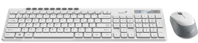 Genius Keyboard-Mouse Set Wireless+BT SlimStar 8230 White English