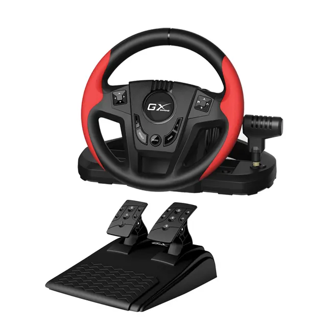 Genius Gaming Wheel Vibration-Gears-2xFoot Pedals PC/PS3/PS4 SpeedMaster