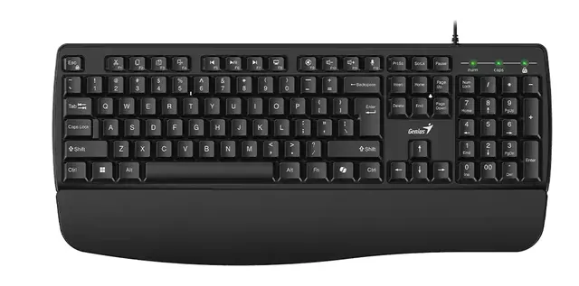 Genius Keyboard Wired AI with Palm Rest KB-123 English
