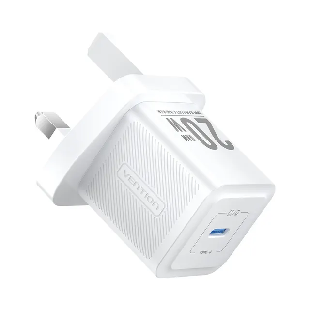 Vention Charger Wall GaN 20W 1xUSBC UK-Plug Mini White FEPW0-UK