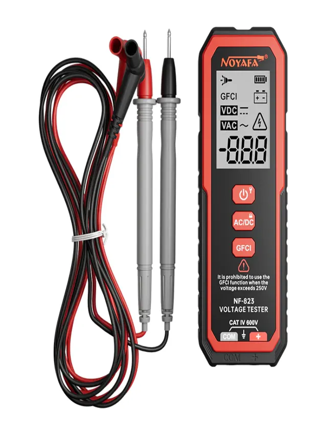 Noyafa Voltage Tester for AC/DC Wide Voltage Range, GFCI Functionality with LED Light NF-823