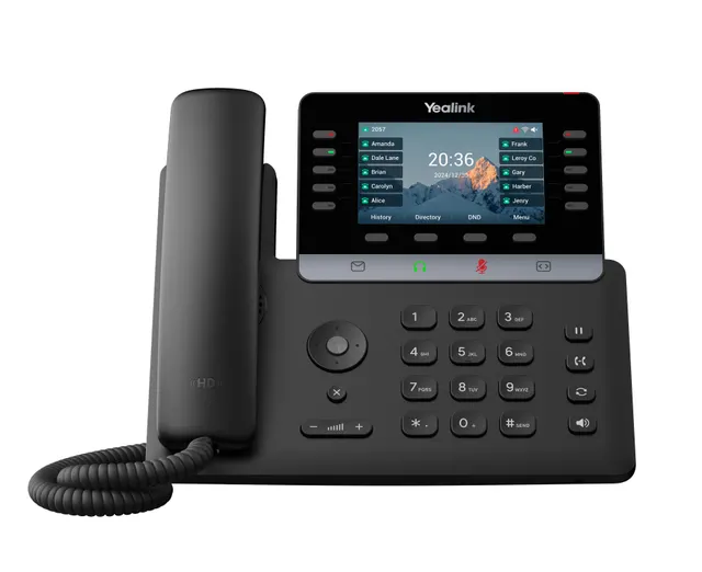 Yealink IP Phone Desktop PoE 4.3'' Gigabit, Color Screen, USB, Expansion, Bluetooth & Wi-Fi SIP-T74W