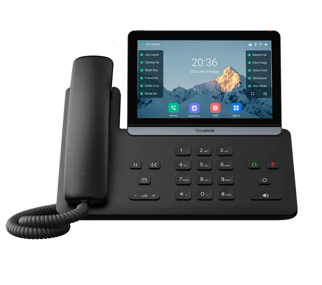 Yealink IP Phone Desktop PoE 7'' Gigabit, Color Touch Screen, USB, Expansion, Bluetooth & Wi-Fi T87W