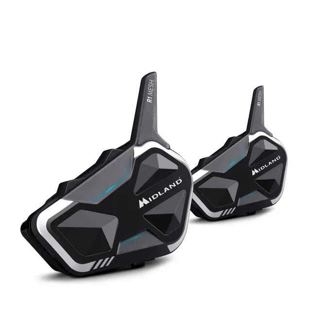 Midland Moto Intercom R1 Mesh Hybrid BT & Mesh Helmet Headset (twin)