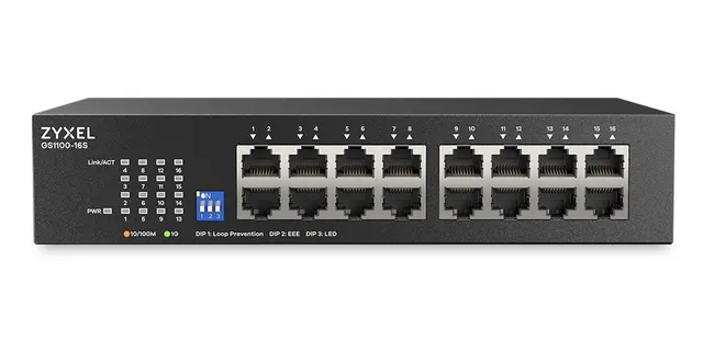 Zyxel Switch Gigabit Ethernet 16-Port R/M UK Plug GS1100-16S