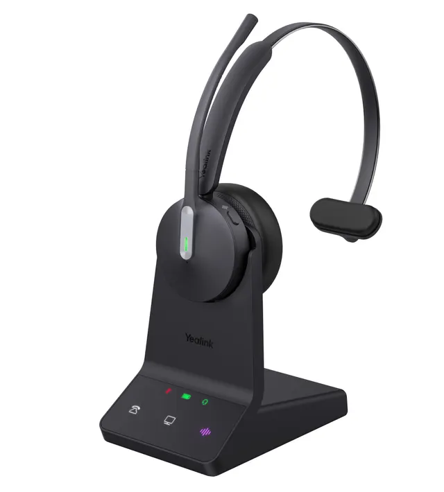 Yealink Headset Wireless Dual-Mode DECT/Bluetooth 3-Mic NC with Basestation WH64 Mono Teams