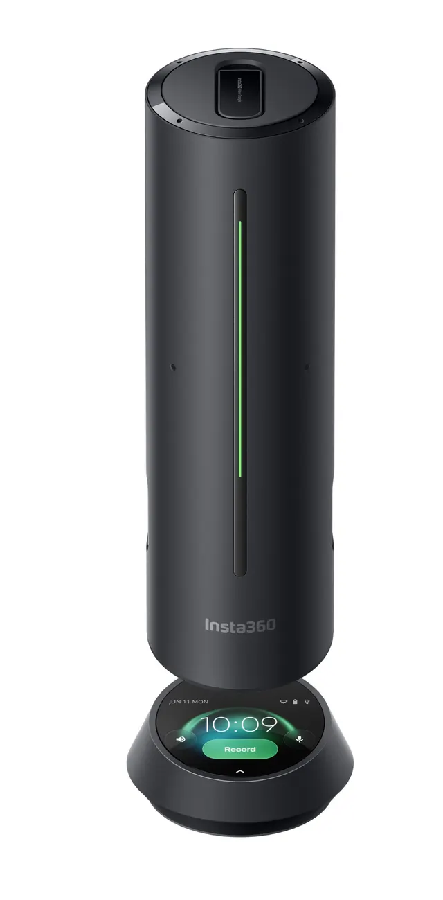 Insta360 Wave Professional Speakerphone with AI Recording Suite AI Noise Reduction 32GB Graphite Black WAVE02