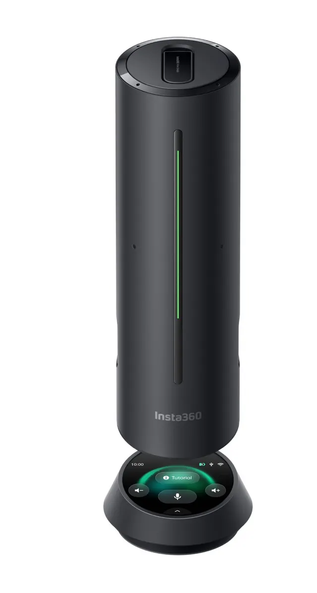 Insta360 Wave for Business Professional Speakerphone with AI Recording Suite AI Noise Reduction Wireless Cascade 32GB Graphite Black WAVE06