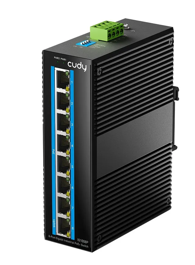 Cudy Switch PoE Gigabit 5PoE Industrial 120W IP40 IG1008P