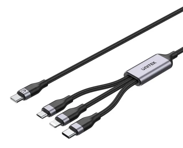 Unitek MC 3in1 Braided USB-C/Lightning20W/Micro Braided C14101A-1.5M