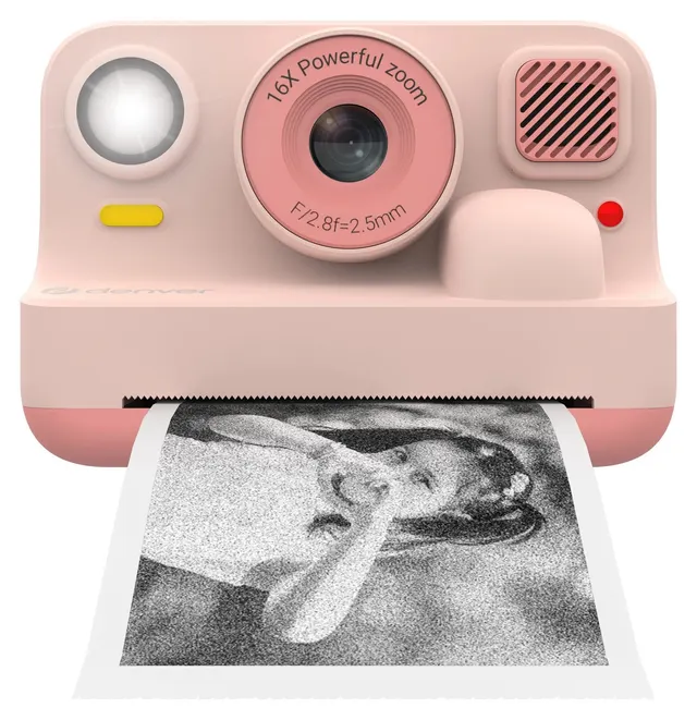 Denver KIDS Photo Digital Instant Camera 48MP Thermal Print & BT Print KPC-1374BTRO Rose